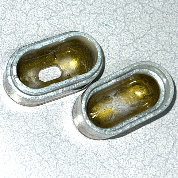 Apple AirPod Case AirPod Gen 1 or 2 Gold and White Over Clear Mix & Match! - Picture 3 of 4